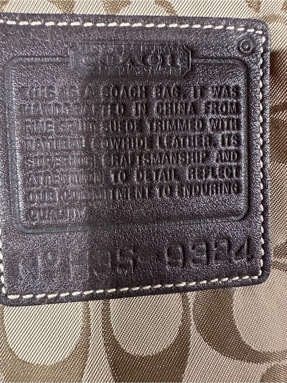 Vintage Coach 9234 Legacy Brown Suede Shoulder/Messenger Bag. - Picture 8 of 9